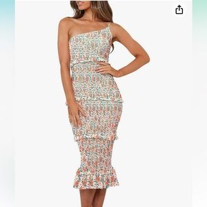 NWT PrettyGarden Tiered Floral Midi Dress